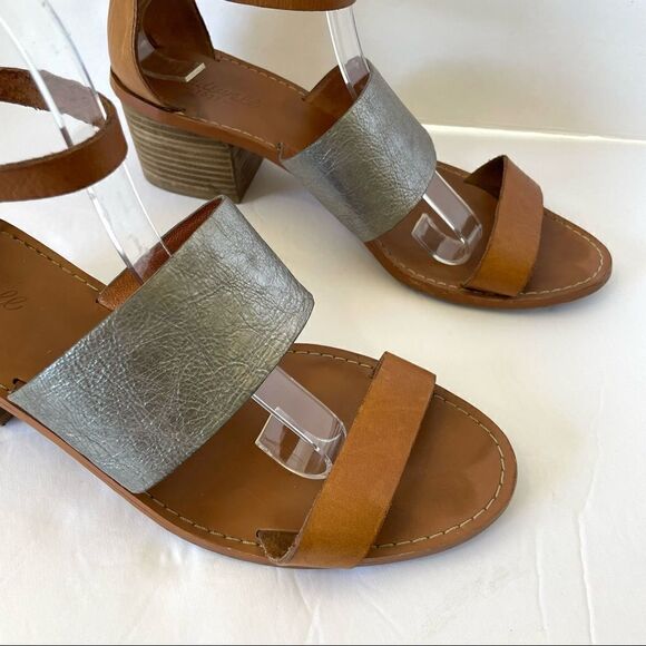 Madewell Warren Sandal in Silver and Leather , Sz 9 - Picture 5 of 11
